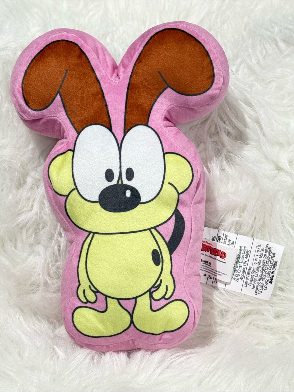 Surreal Entertainment Nickelodeon Garfield ODIE Pet Plush Pillow 10" Stuffed